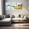 3pcs Trees Covered with Snow In A Refreshing Wall Art Set Canvas Framed 50x70cm - High Quality Print 100% Australian Made Wall Canvas Ready to Hang - Image 2