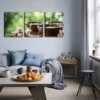 3pcs Serene Water Flow Landscape with Floral Wall Art Set Canvas Framed 40x60cm - High Quality Print 100% Australian Made Wall Canvas Ready to Hang - Image 3