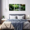 3pcs Black Pebbles Built Pond Natural Style Wall Art Set Canvas Framed 40x60cm - High Quality Print 100% Australian Made Wall Canvas Ready to Hang - Image 3
