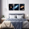 3pcs cosmic vastness with mysterious sci-fi style Wall Art Set Canvas Framed 40x60cm - High Quality Print 100% Australian Made Wall Canvas Ready to Hang - Image 2