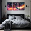 3pcs  Future Human Beings Freely Explore Wall Art Set Canvas Framed 40x60cm - High Quality Print 100% Australian Made Wall Canvas Ready to Hang