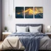 3pcs Clouds Pierced By Golden Light Wall Art Set Canvas Framed 50x70cm - High Quality Print 100% Australian Made Wall Canvas Ready to Hang - Image 3