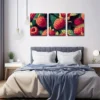 3pcs Raspberry Eco-Style Suitable Wall Art Set Canvas Framed 50x70cm - High Quality Print 100% Australian Made Wall Canvas Ready to Hang - Image 3