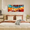 3pcs Traffic Crisscrossing the Busy Street  Wall Art Set Canvas Framed 40x60cm - High Quality Print 100% Australian Made Wall Canvas Ready to Hang - Image 2