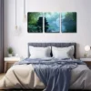 3pcs Waterfall Water Figurative Style Wall Art Set Canvas Framed 50x70cm - High Quality Print 100% Australian Made Wall Canvas Ready to Hang - Image 2
