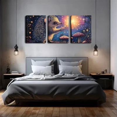 3pcs mysterious light of the forest Wall Art Set Canvas Framed 50x70cm - High Quality Print 100% Australian Made Wall Canvas Ready to Hang