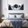 3pcs Gothic Castle & Flying Birds Landscape Wall Art Set Canvas Framed 50x70cm - High Quality Print 100% Australian Made Wall Canvas Ready to Hang - Image 2