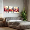 3pcs Vibrant Leaves and Apples Wall Art Set Canvas Framed 40x60cm - High Quality Print 100% Australian Made Wall Canvas Ready to Hang - Image 3