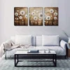 3pcs Dandelion Florals Wall Art Set Canvas Framed 40x60cm - High Quality Print 100% Australian Made Wall Canvas Ready to Hang
