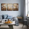 3pcs Dandelion Florals Wall Art Set Canvas Framed 40x60cm - High Quality Print 100% Australian Made Wall Canvas Ready to Hang - Image 2