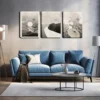 3pcs The Sun and Umbrella in the water Wall Art Set Canvas Framed 40x60cm - High Quality Print 100% Australian Made Wall Canvas Ready to Hang - Image 2
