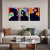 3pcs Abstract Figure of The Black Women Wall Art Set Canvas Framed 40x60cm - High Quality Print 100% Australian Made Wall Canvas Ready to Hang
