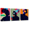 3pcs Abstract Figure of The Black Women Wall Art Set Canvas Framed 40x60cm - High Quality Print 100% Australian Made Wall Canvas Ready to Hang - Image 3