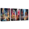 3pcs Colorful Cityscape with Light and Shadow Wall Art Set Canvas Framed 40x60cm - High Quality Print 100% Australian Made Wall Canvas Ready to Hang - Image 3
