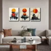 3pcs Sunset & Mountain Scenes Wall Art Set Canvas Framed 40x60cm - High Quality Print 100% Australian Made Wall Canvas Ready to Hang - Image 3