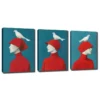 3pcs Man In A Red Hat And Red Clothes Wall Art Set Canvas Framed 40x60cm - High Quality Print 100% Australian Made Wall Canvas Ready to Hang - Image 3