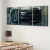 3pcs Vintage Fashion Black Cool Sports Car Gray Wall Art Set Canvas Framed 40x60cm - High Quality Print 100% Australian Made Wall Canvas Ready to Hang - Image 3