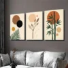 3pcs Modern Abstract Botanical Nature Geometric Wall Art Set Canvas Framed 40x60cm - High Quality Print 100% Australian Made Wall Canvas Ready to Hang - Image 3