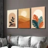 3pcs Modern Nature & Sunset Boho Style Wall Art Set Canvas Framed 40x60cm - High Quality Print 100% Australian Made Wall Canvas Ready to Hang - Image 2