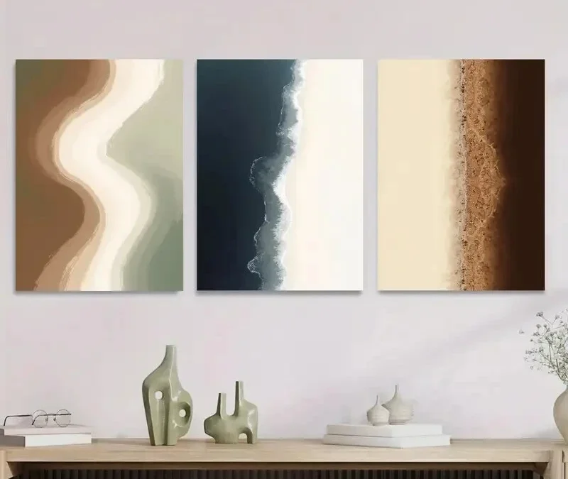 3pcs Abstract Modern Elegant Classic Art Wall Art Set Canvas Framed 40x60cm – High Quality Print 100% Australian Made Wall Canvas Ready to Hang