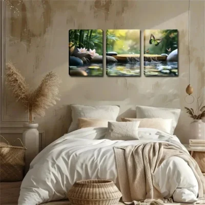 3pcs float and play on the water butterfly Wall Art Set Canvas Framed 50x70cm - High Quality Print 100% Australian Made Wall Canvas Ready to Hang