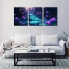 3pcs Lotus Flowers Landscape Wall Art Set Canvas Framed 40x60cm - High Quality Print 100% Australian Made Wall Canvas Ready to Hang