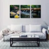 3pcs Quiet Natural Scene Elegant Style Wall Art Set Canvas Framed 40x60cm - High Quality Print 100% Australian Made Wall Canvas Ready to Hang