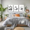 3pcs Abstract Striped Wall Art Set Canvas Framed 40x60cm - High Quality Print 100% Australian Made Wall Canvas Ready to Hang - Image 3