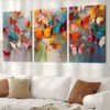 3pcs Colorful Abstract Butterfly Painting Wall Art Set Canvas Framed 50x70cm - High Quality Print 100% Australian Made Wall Canvas Ready to Hang