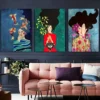 3pcs Vibrant Abstract Woman Wall Art Set Canvas Framed 50x70cm - High Quality Print 100% Australian Made Wall Canvas Ready to Hang - Image 2