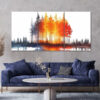3pcs Abstract Forest Painting Style Artwork Canvas Framed 50x70cm- High Quality Print 100% Australian Made Wall Canvas Ready to Hang