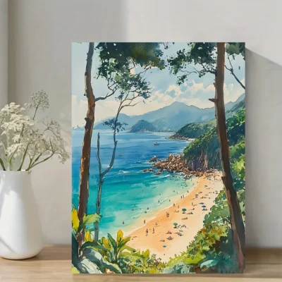 Turtle Cove Beach, Hong Kong  Wall Art Canvas Framed 40x60