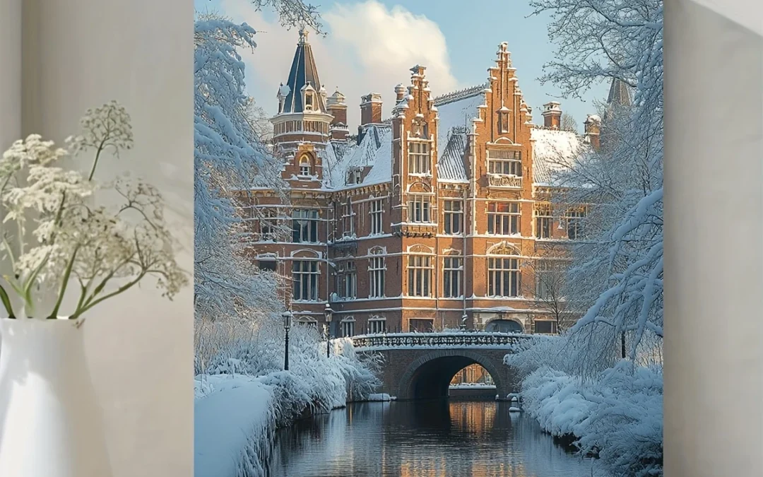 Rijksmuseum Netherlands Winter Landscape Wall Art Canvas Framed 40×60