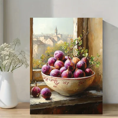 Vintage Figs Oil Painting  Wall Art Canvas Framed 40x60