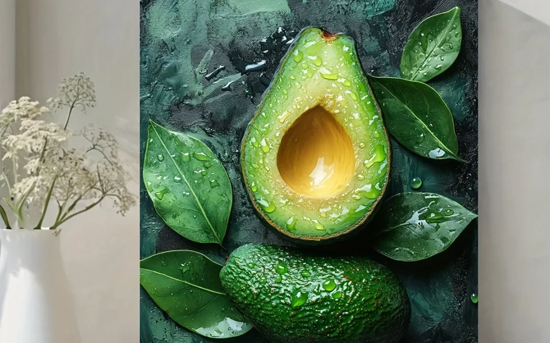 Avocado Still Life, Farmhouse  Wall Art Canvas Framed 40×60
