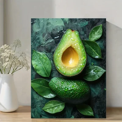 Avocado Still Life, Farmhouse  Wall Art Canvas Framed 40x60