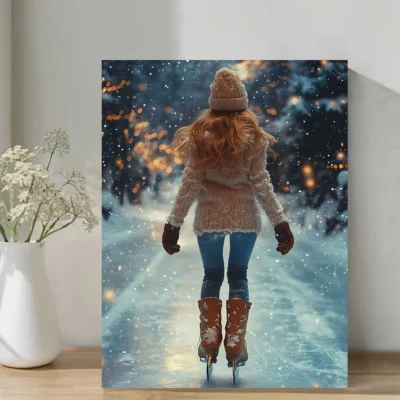 Ice Skating Life Lessons Wall Art Canvas Framed 40x60