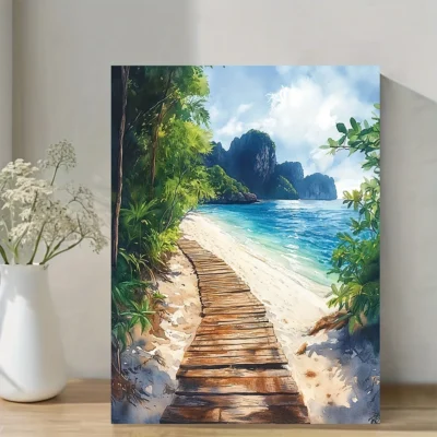 Raja Ampat Indonesia Beach Wall Art Canvas Framed 40x60