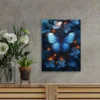 Magical Blue Butterflies & Dark Forest Wall Art Canvas Framed 40x60 - Image 3