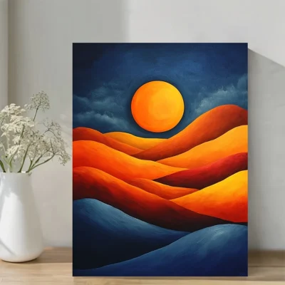 Southwestern Desert Landscape Wall Art Canvas Framed 40x60