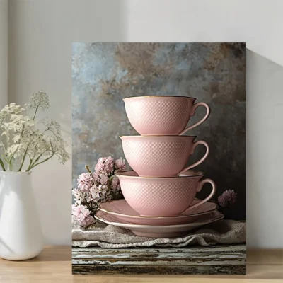 Whimsical Tea Party  Wall Art Canvas Framed 40x60