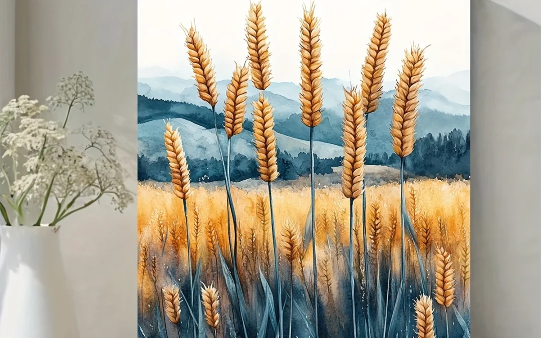 Kansas Wheat Field Wall Art Canvas Framed 40×60