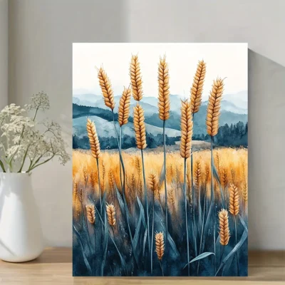 Kansas Wheat Field Wall Art Canvas Framed 40x60