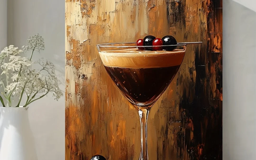 Vibrant Cocktail Painting Wall Art Canvas Framed 40×60