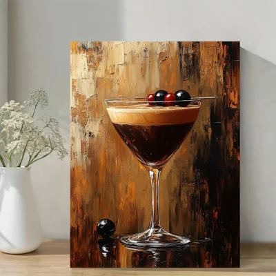 Vibrant Cocktail Painting Wall Art Canvas Framed 40x60
