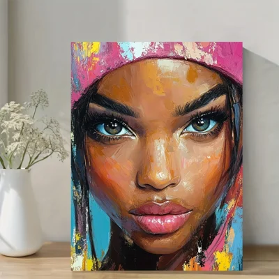 Empowerment Bold Woman Portrait Wall Art Canvas Framed 40x60
