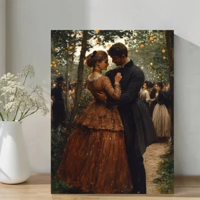 Vintage Ballroom Dance Oil Painting Wall Art Canvas Framed 40x60