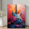 Abstract Electric Guitar  Wall Art Canvas Framed 40x60
