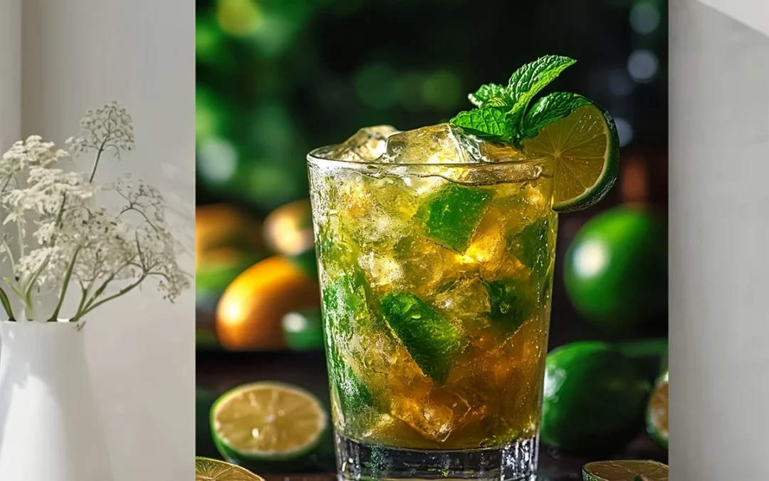 Caipirinha Cocktail Vibrant Brazilian Drink Wall Art Canvas Framed 40×60