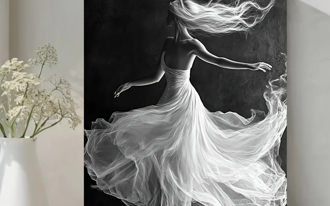 Elegant Ballerina Wall Art Canvas Framed 40×60
